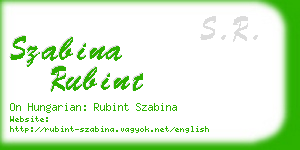 szabina rubint business card